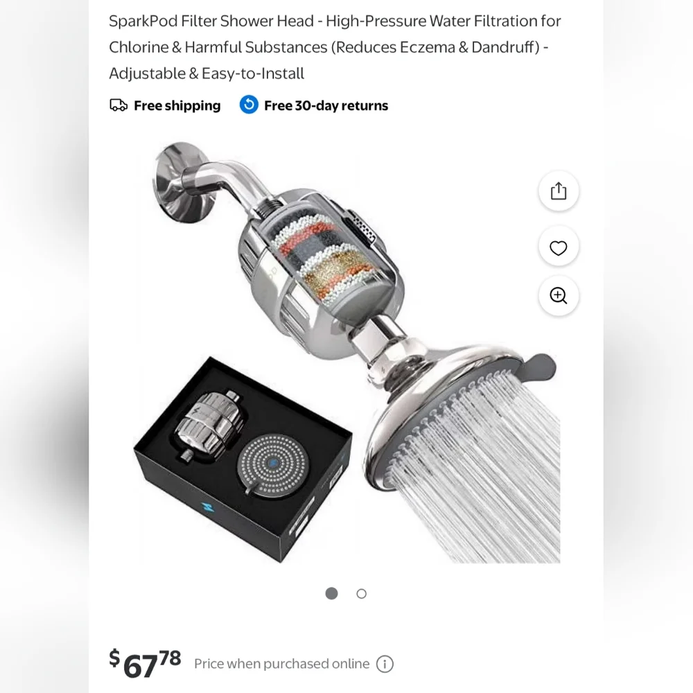 ➡️Free With $60 Purchase*- Chrome Filter Shower Head